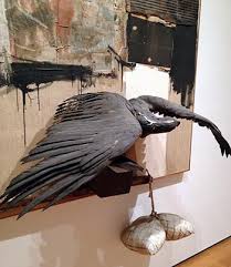 Robert Rauschenberg's "Canyon" is a reinterpretation of Rembrandt's "Rape of Ganymede, the pillow being a buttocks, which is that canyon